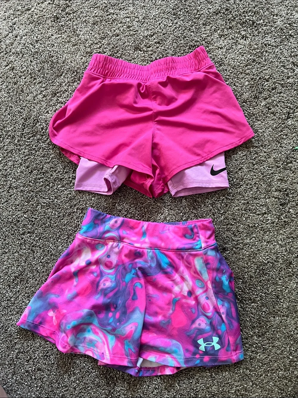 Like new 2 pair athletic girl size 5 shorts